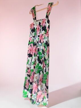 New Tommy Hilfiger Sundress 100% Cotton Floral Maxi Lined NWT Size 8 Romantic